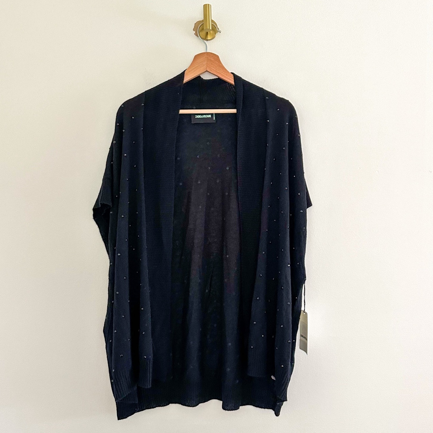 Zadig & Voltaire Cashmere Indiany Embellished Dot Cardigan M
